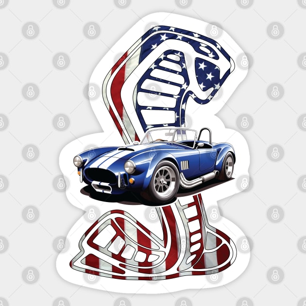 Shelby 427 Cobra Collectors Car Sticker by VoluteVisuals